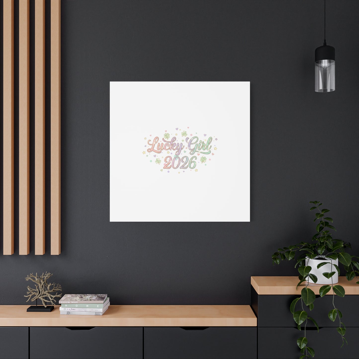 Lucky Girl 2026 Canvas | Manifest Luck, Lucky Charms Wall Art-Canvas-Haxberry-Printify