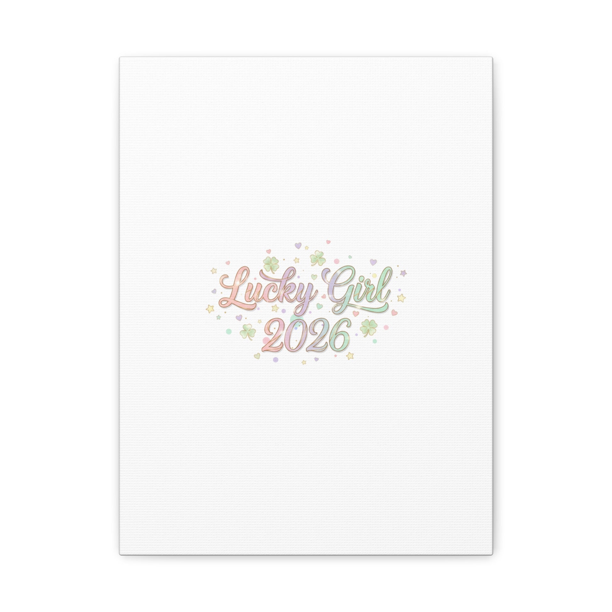 Lucky Girl 2026 Canvas | Manifest Luck, Lucky Charms Wall Art-Canvas-Haxberry-Printify