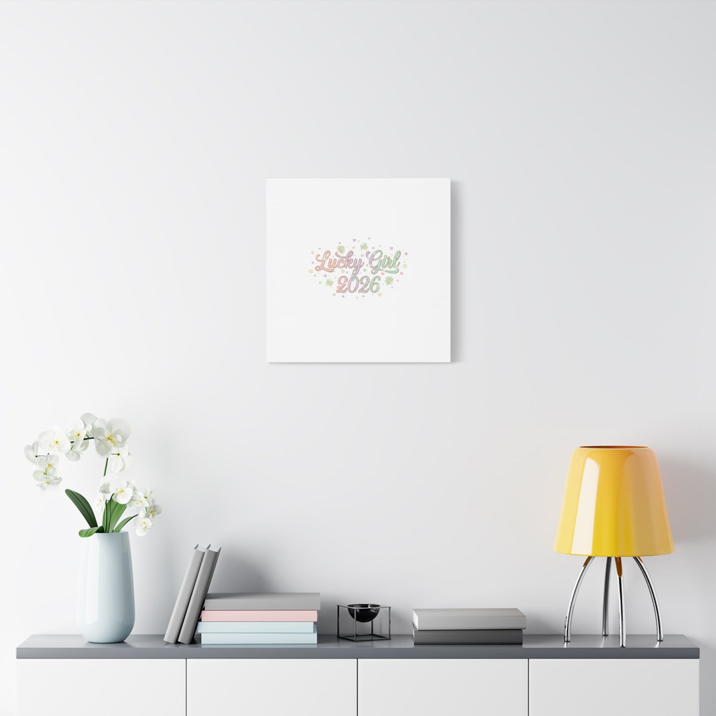 Lucky Girl 2026 Canvas | Manifest Luck, Lucky Charms Wall Art-Canvas-Haxberry-Printify