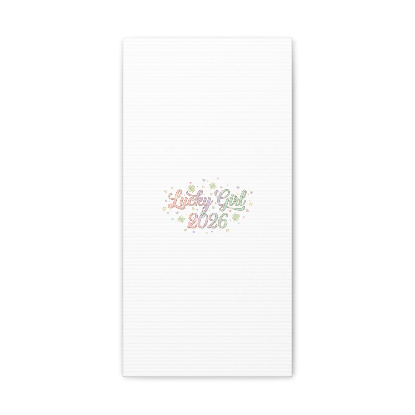 Lucky Girl 2026 Canvas | Manifest Luck, Lucky Charms Wall Art-Canvas-Haxberry-Printify