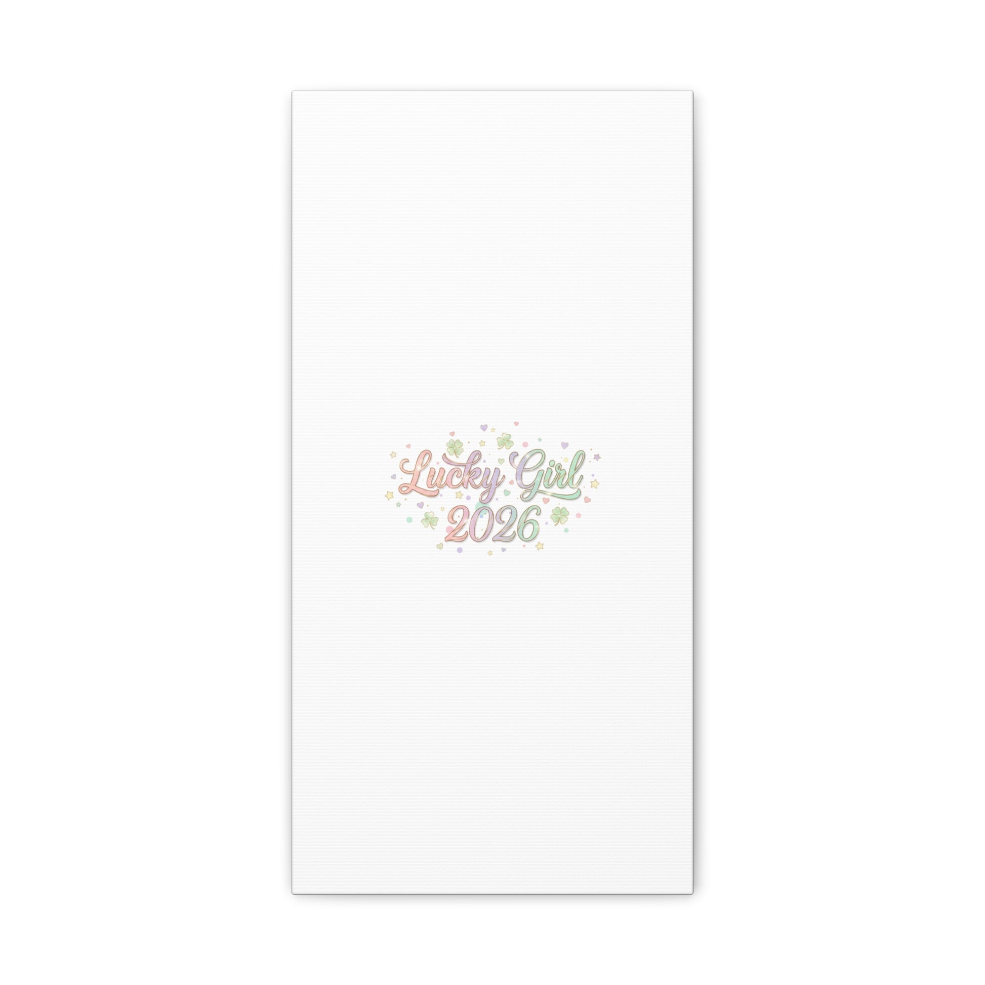Lucky Girl 2026 Canvas | Manifest Luck, Lucky Charms Wall Art-Canvas-Haxberry-Printify