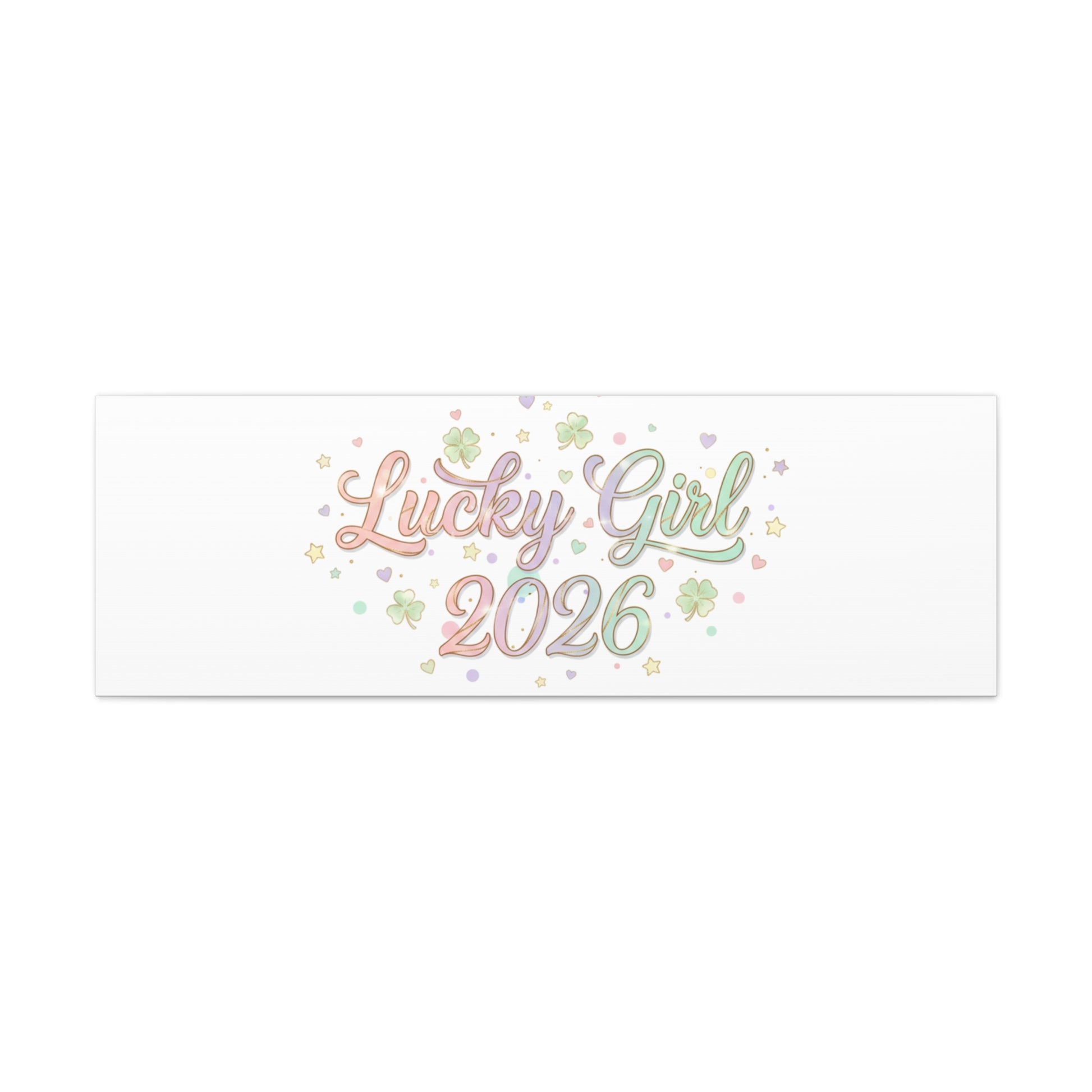 Lucky Girl 2026 Canvas | Manifest Luck, Lucky Charms Wall Art-Canvas-Haxberry-Printify