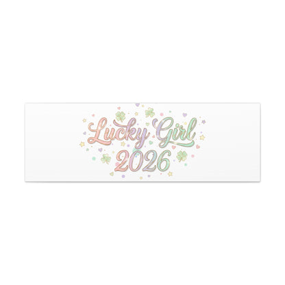 Lucky Girl 2026 Canvas | Manifest Luck, Lucky Charms Wall Art-Canvas-Haxberry-Printify