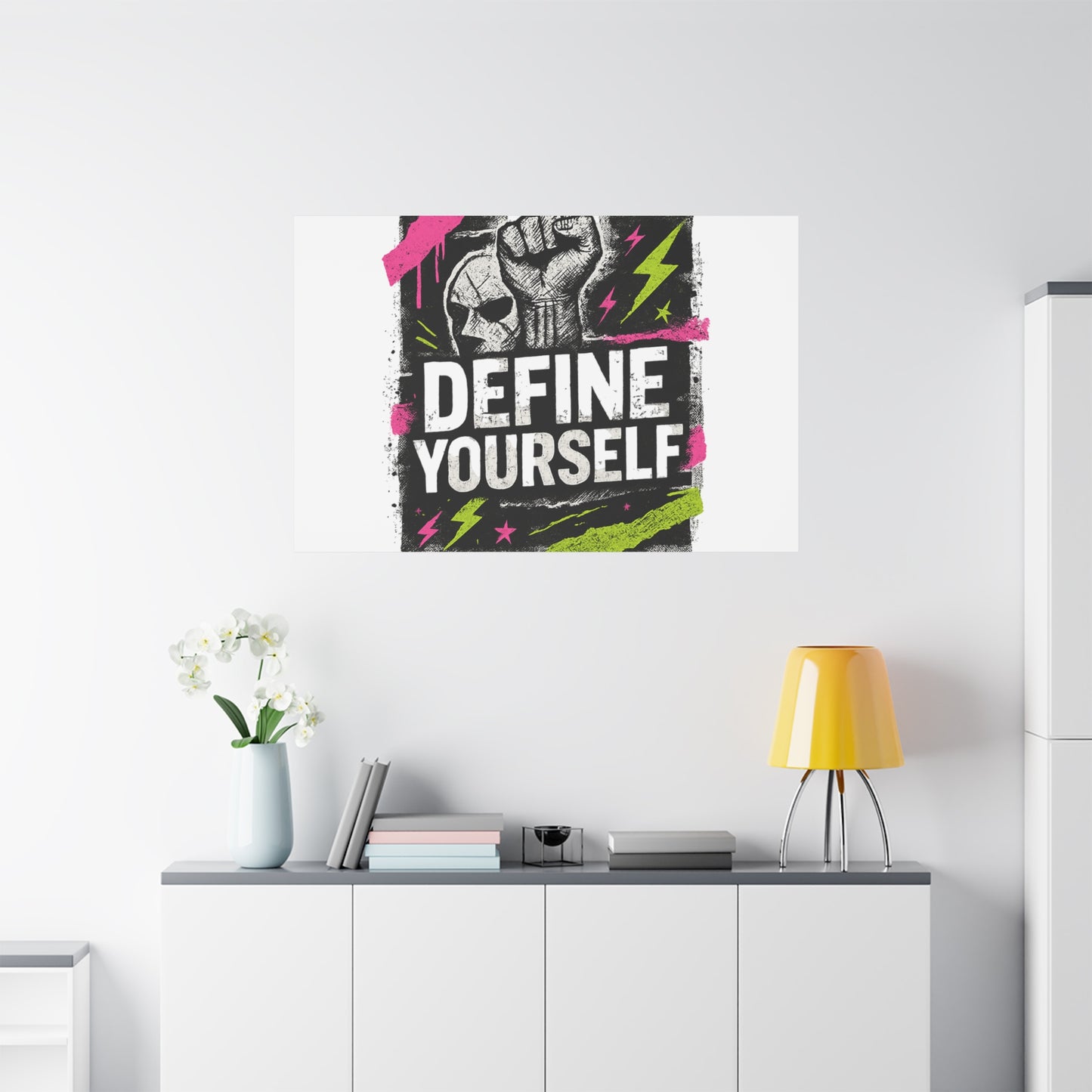 Define Yourself Canvas Wall Art — Bold Motivational Matte Print-Canvas-Haxberry-Printify