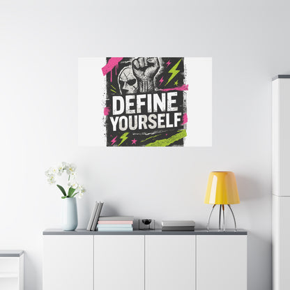 Define Yourself Canvas Wall Art — Bold Motivational Matte Print-Canvas-Haxberry-Printify