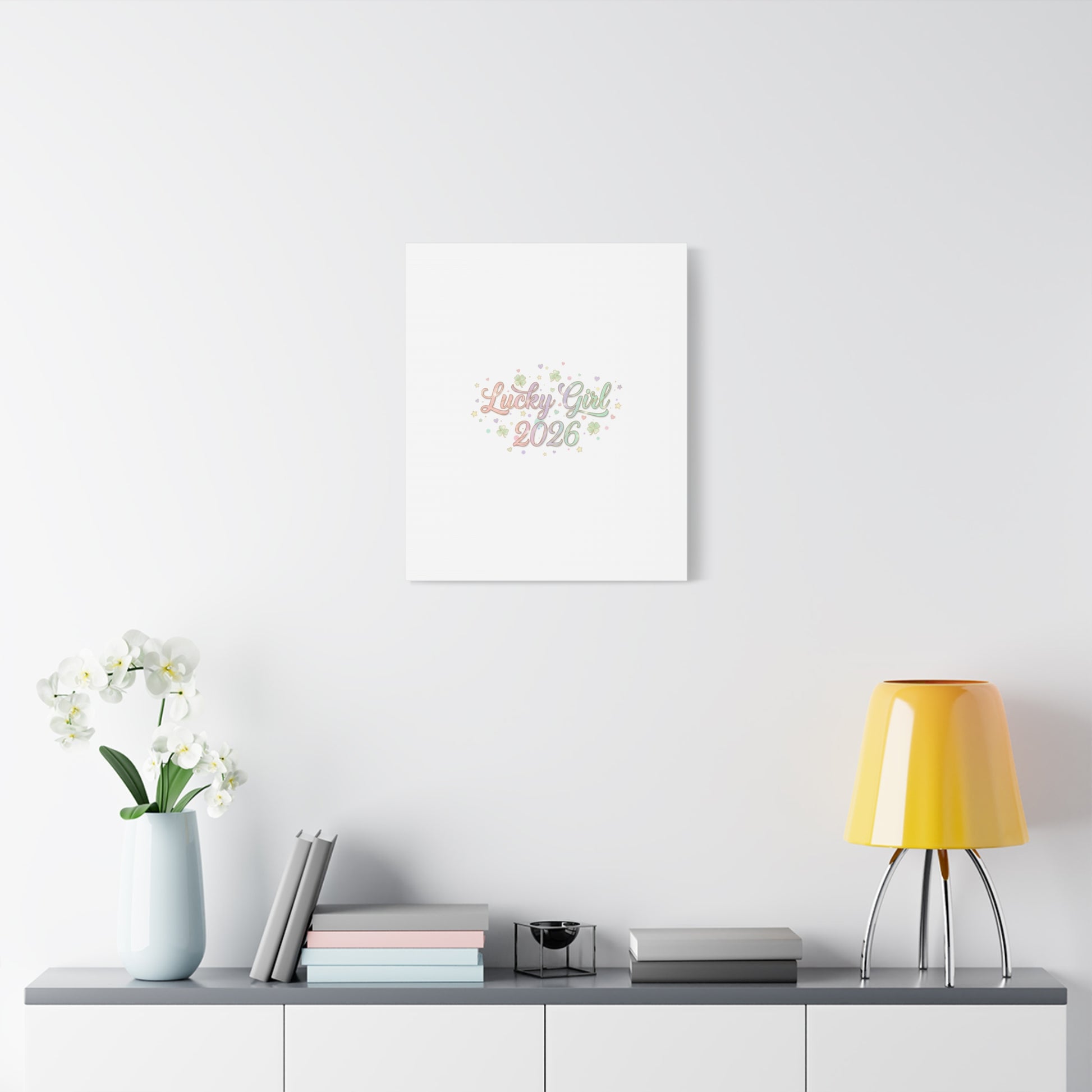 Lucky Girl 2026 Canvas | Manifest Luck, Lucky Charms Wall Art-Canvas-Haxberry-Printify