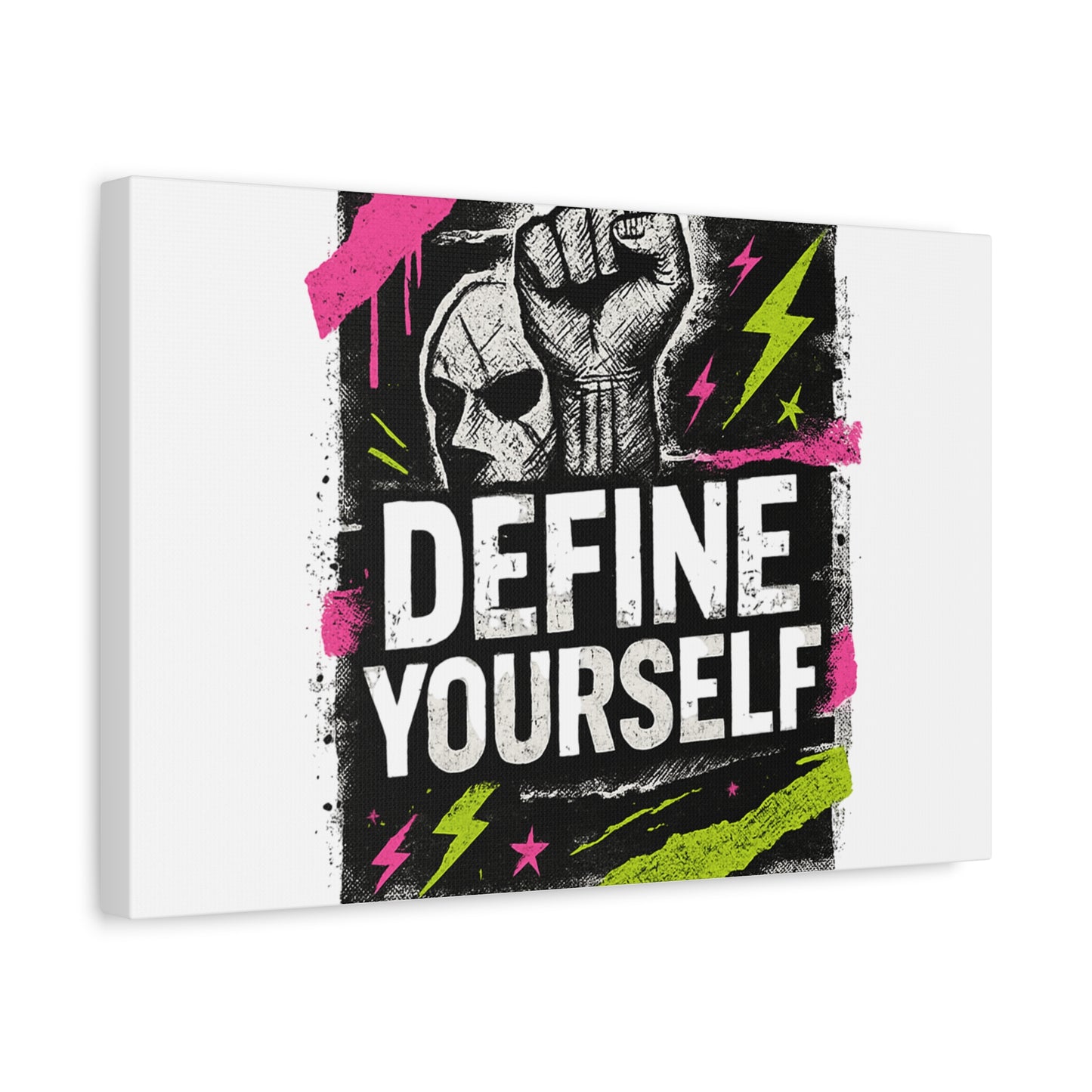 Define Yourself Canvas Wall Art — Bold Motivational Matte Print-Canvas-Haxberry-Printify