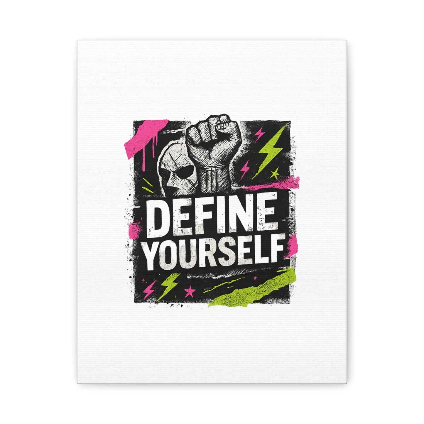 Define Yourself Canvas Wall Art — Bold Motivational Matte Print-Canvas-Haxberry-Printify