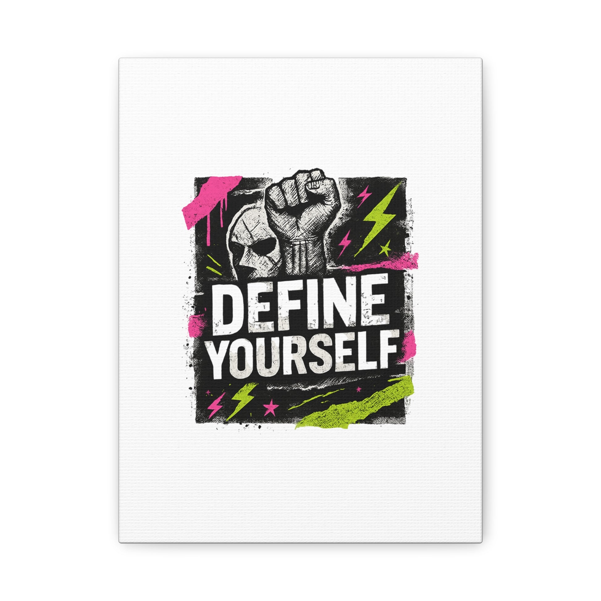 Define Yourself Canvas Wall Art — Bold Motivational Matte Print-Canvas-Haxberry-Printify