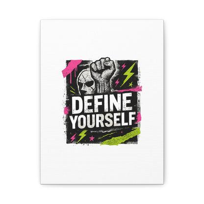Define Yourself Canvas Wall Art — Bold Motivational Matte Print-Canvas-Haxberry-Printify