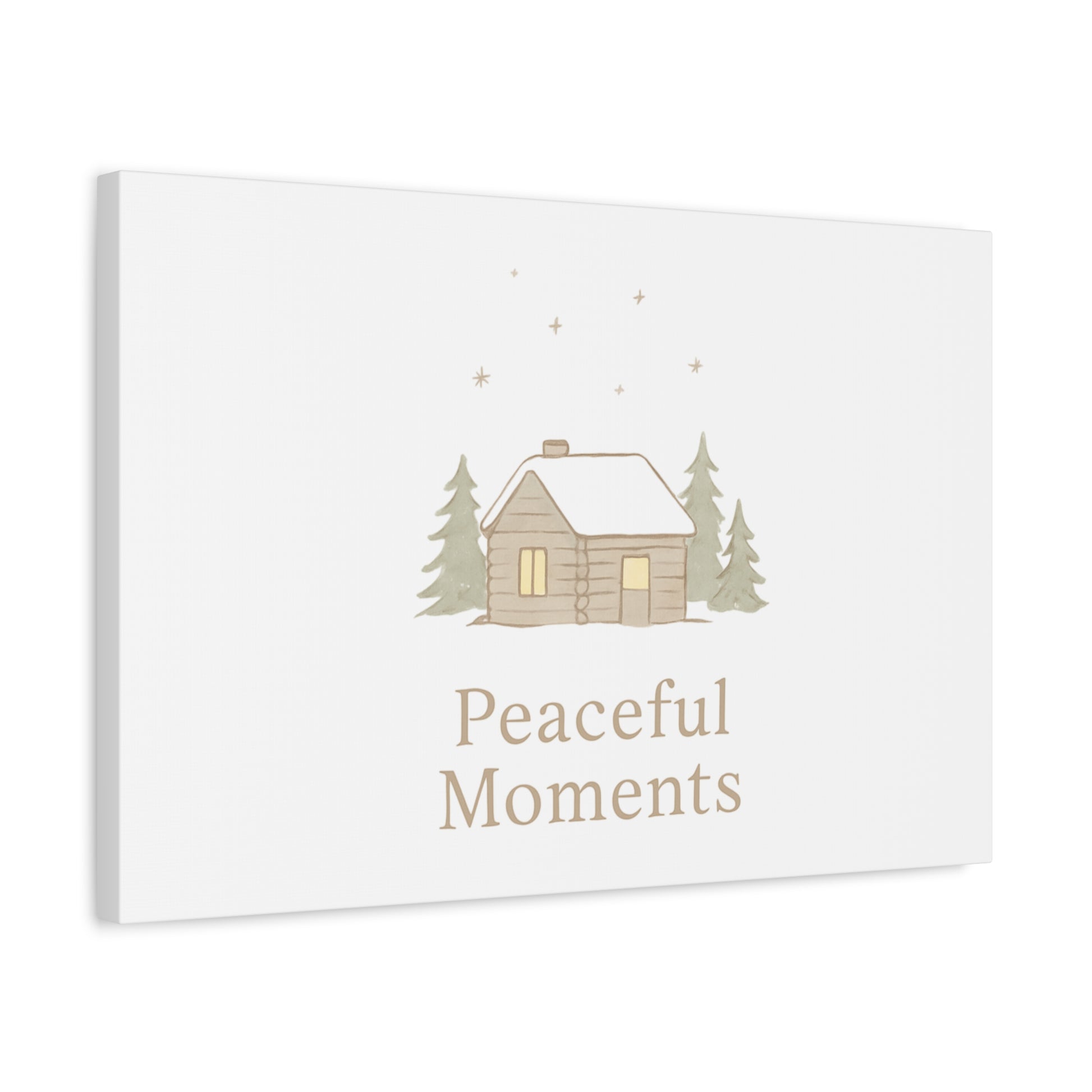 Peaceful Moments Cabin Canvas-Canvas-Haxberry-Printify