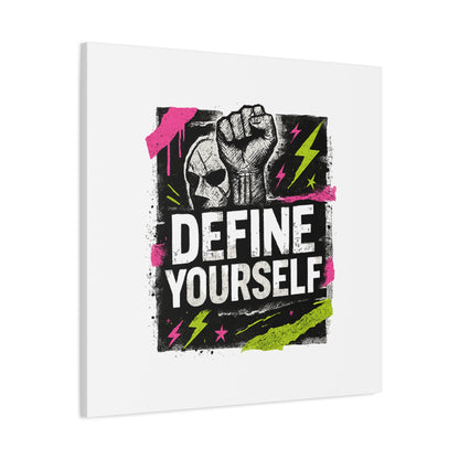 Define Yourself Canvas Wall Art — Bold Motivational Matte Print-Canvas-Haxberry-Printify