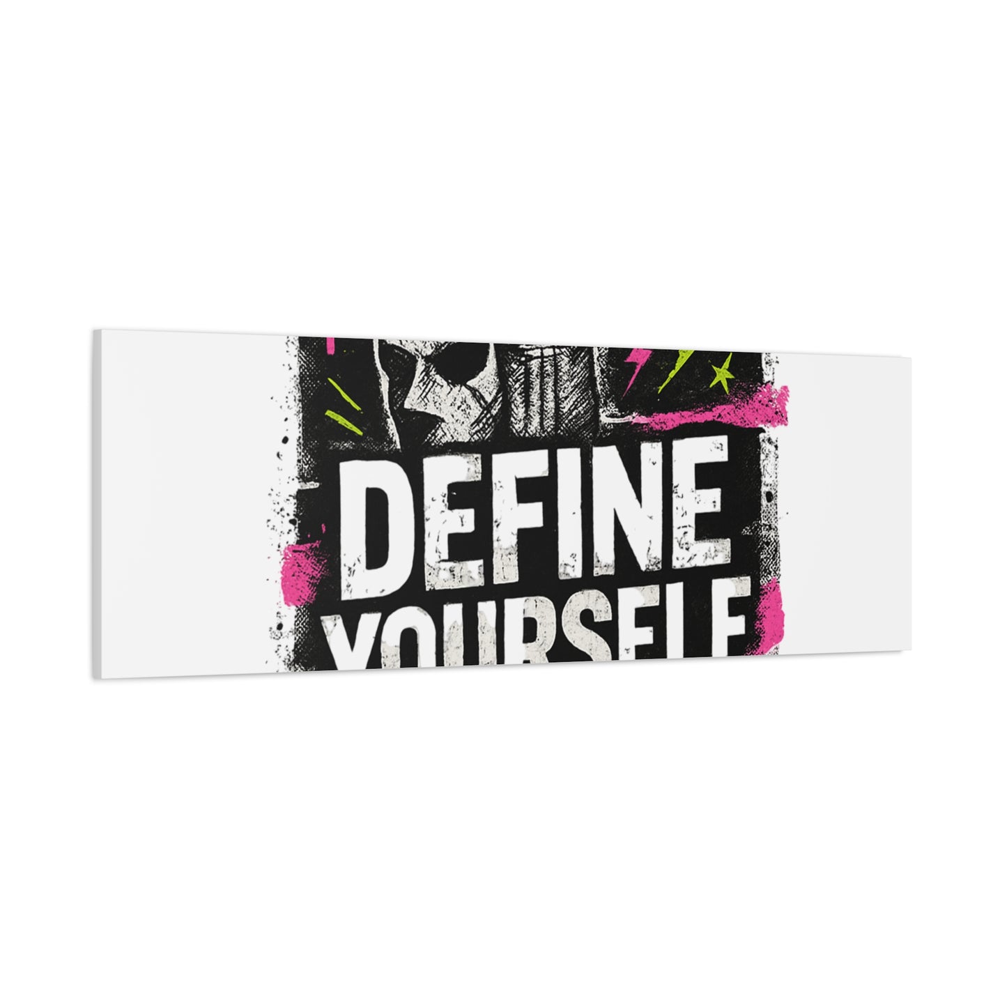 Define Yourself Canvas Wall Art — Bold Motivational Matte Print-Canvas-Haxberry-Printify