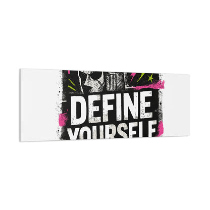 Define Yourself Canvas Wall Art — Bold Motivational Matte Print-Canvas-Haxberry-Printify