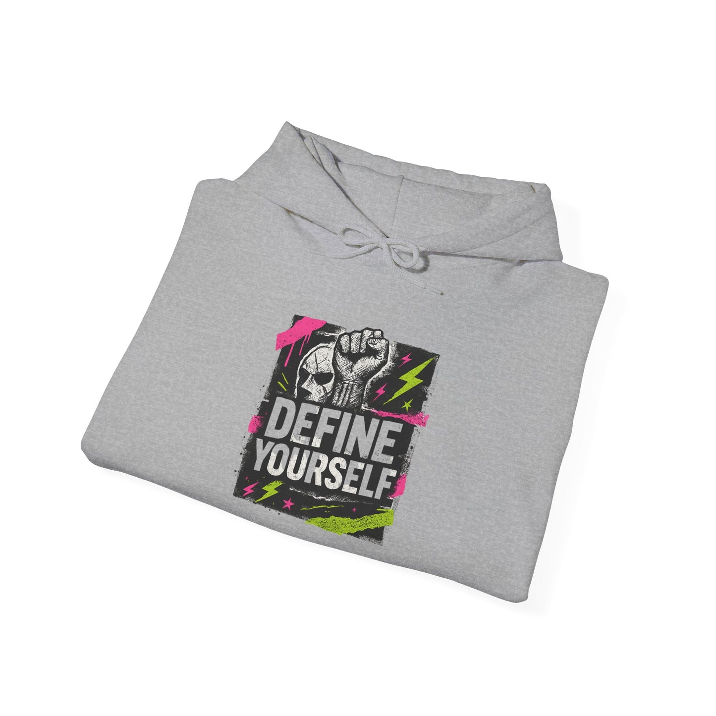 Define Yourself Graphic Hoodie — Empowerment Streetwear Sweatshirt-Hoodie-Haxberry-Printify