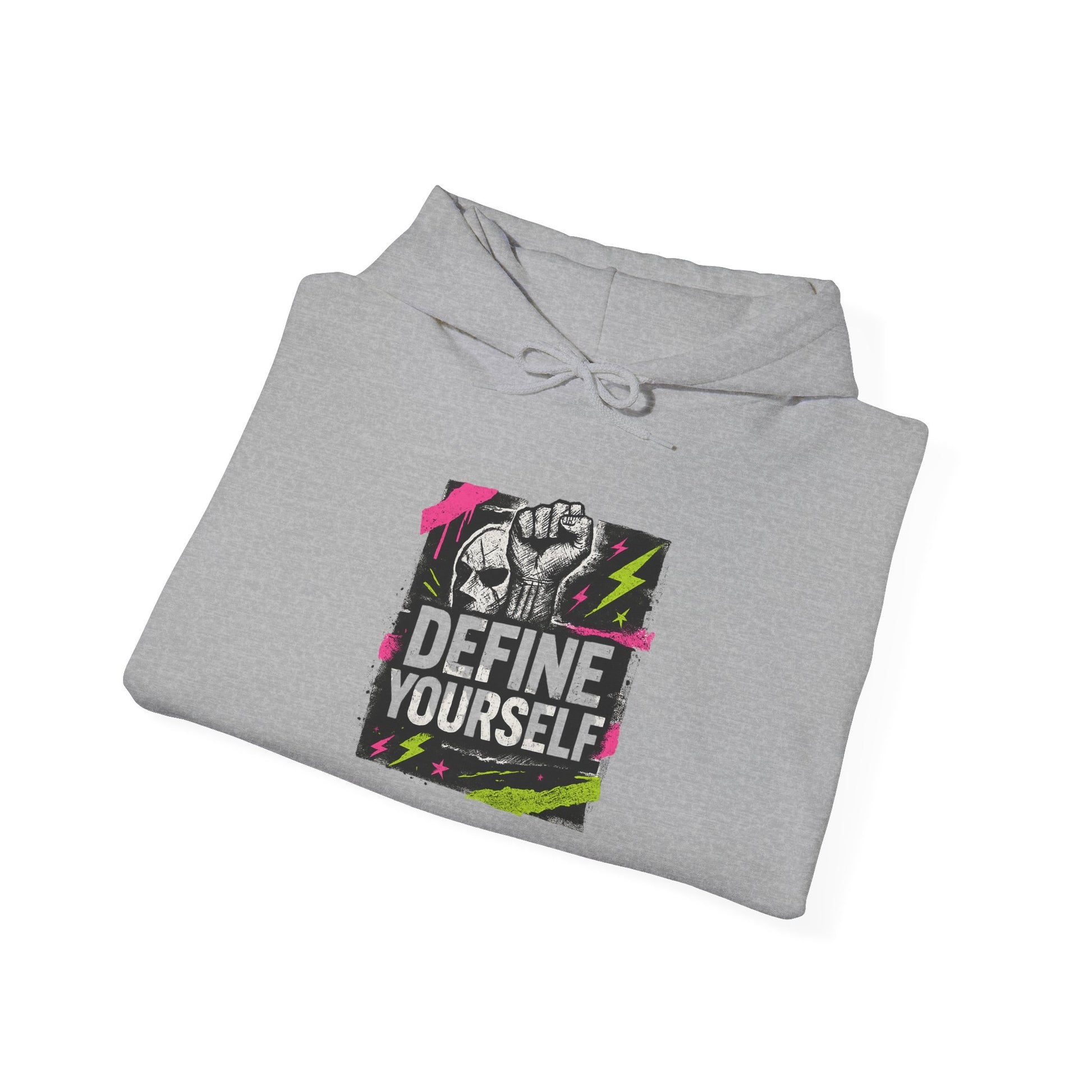 Define Yourself Graphic Hoodie — Empowerment Streetwear Sweatshirt-Hoodie-Haxberry-Printify
