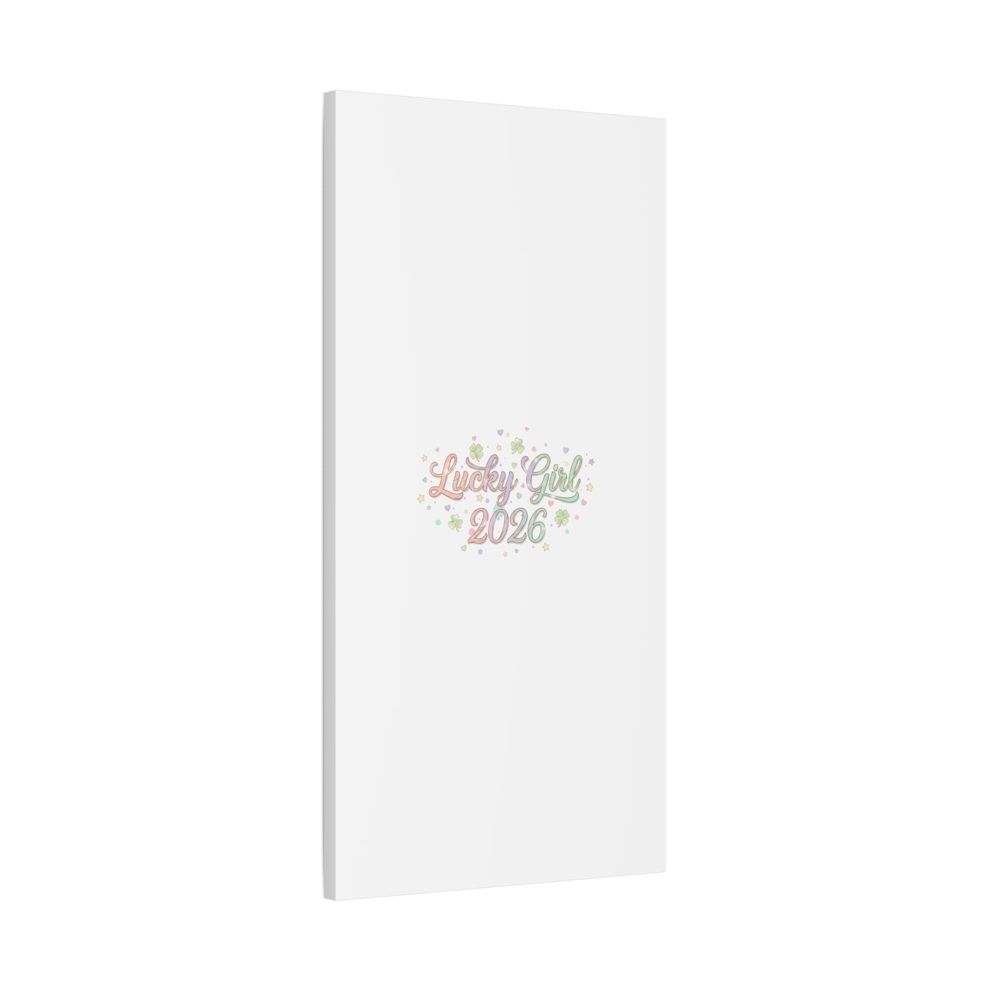 Lucky Girl 2026 Canvas | Manifest Luck, Lucky Charms Wall Art-Canvas-Haxberry-Printify