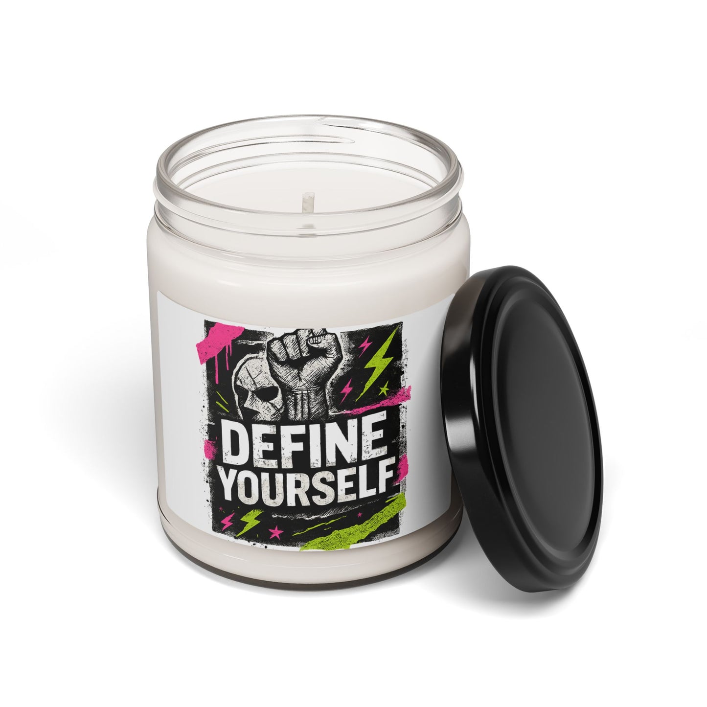 Define Yourself Soy Candle — 9oz Scented Jar for Empowerment & Gift-Home Decor-Haxberry-Printify