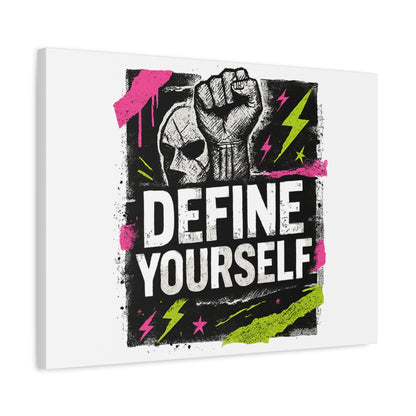 Define Yourself Canvas Wall Art — Bold Motivational Matte Print-Canvas-Haxberry-Printify