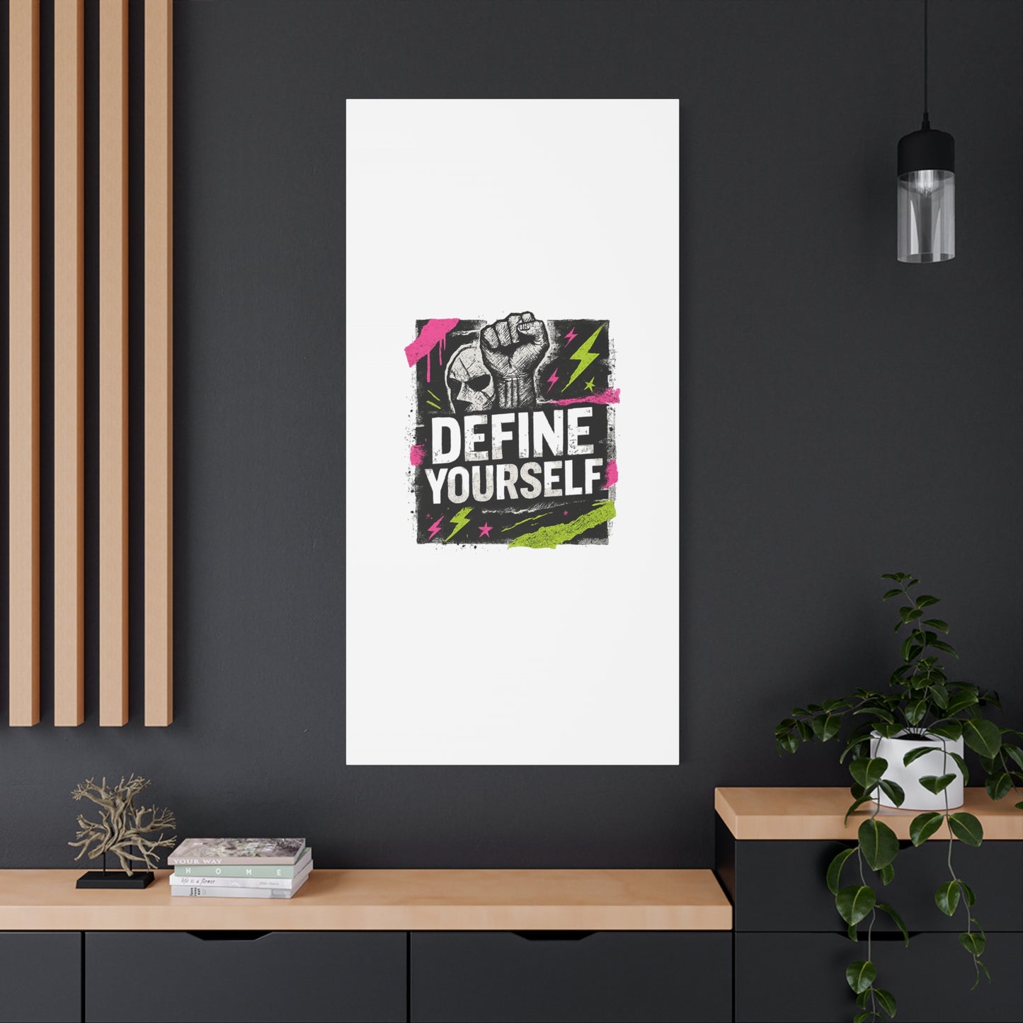Define Yourself Canvas Wall Art — Bold Motivational Matte Print-Canvas-Haxberry-Printify