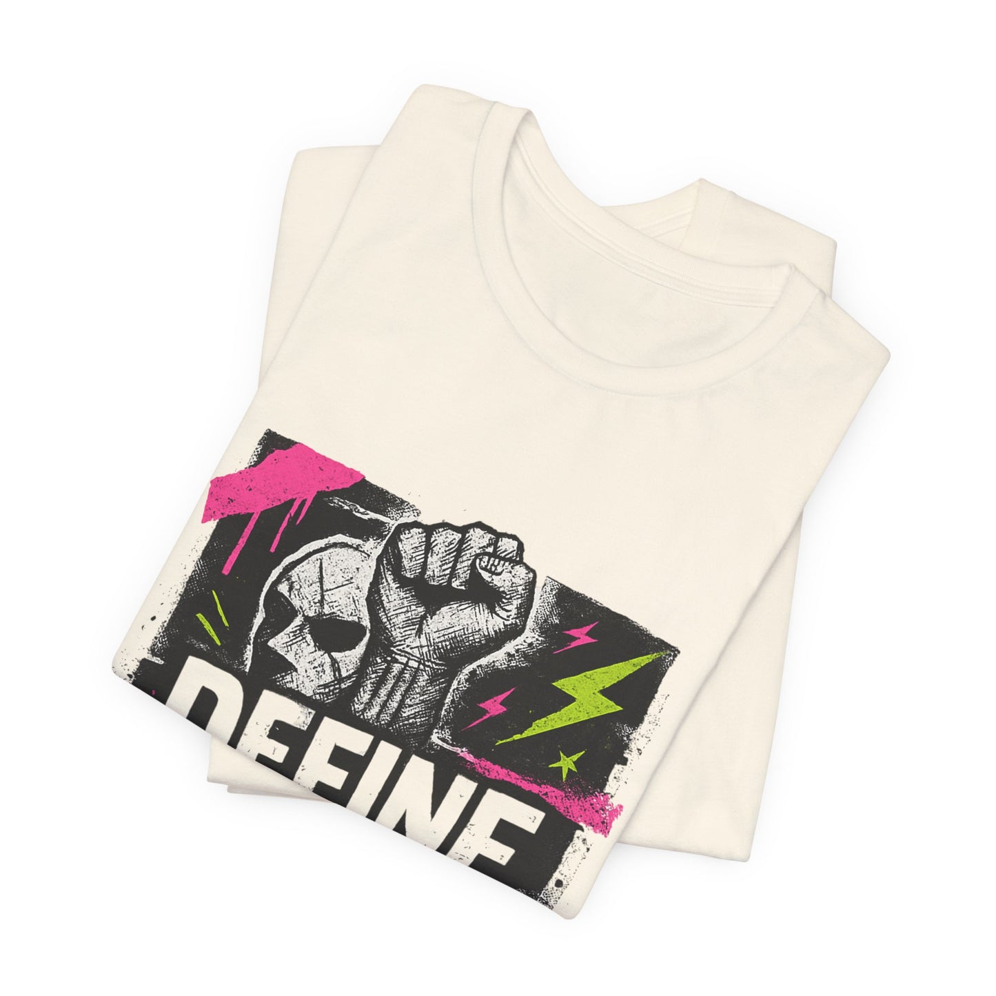 Define Yourself Graphic Tee — Empowerment Fist Shirt-T-Shirt-Haxberry-Printify