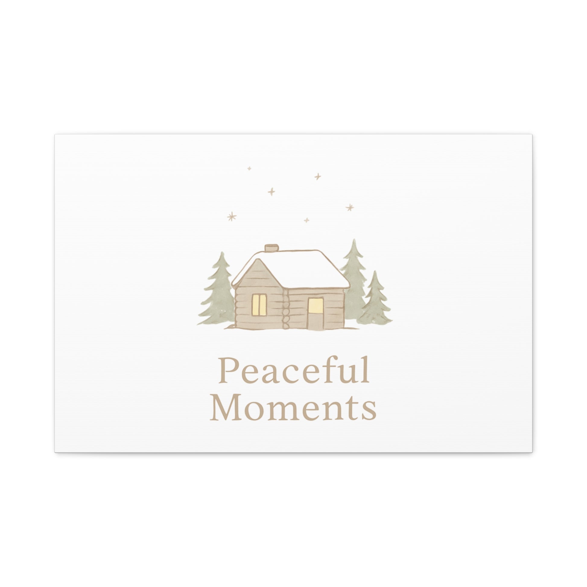 Peaceful Moments Cabin Canvas-Canvas-Haxberry-Printify