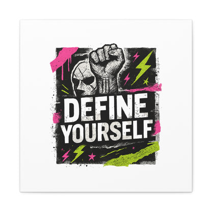 Define Yourself Canvas Wall Art — Bold Motivational Matte Print-Canvas-Haxberry-Printify