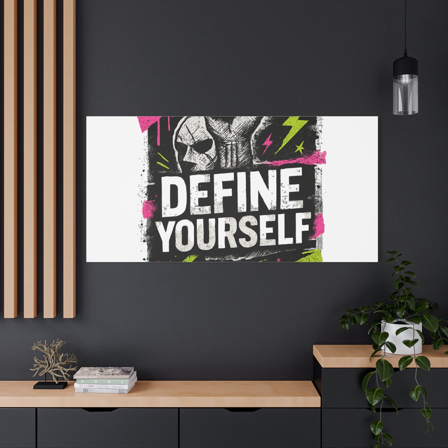 Define Yourself Canvas Wall Art — Bold Motivational Matte Print-Canvas-Haxberry-Printify