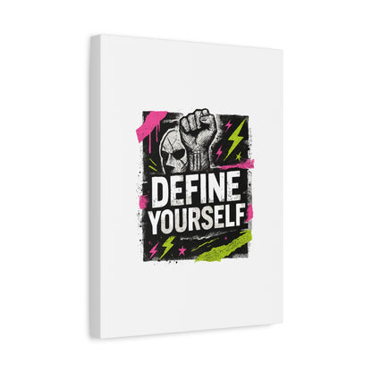 Define Yourself Canvas Wall Art — Bold Motivational Matte Print-Canvas-Haxberry-Printify