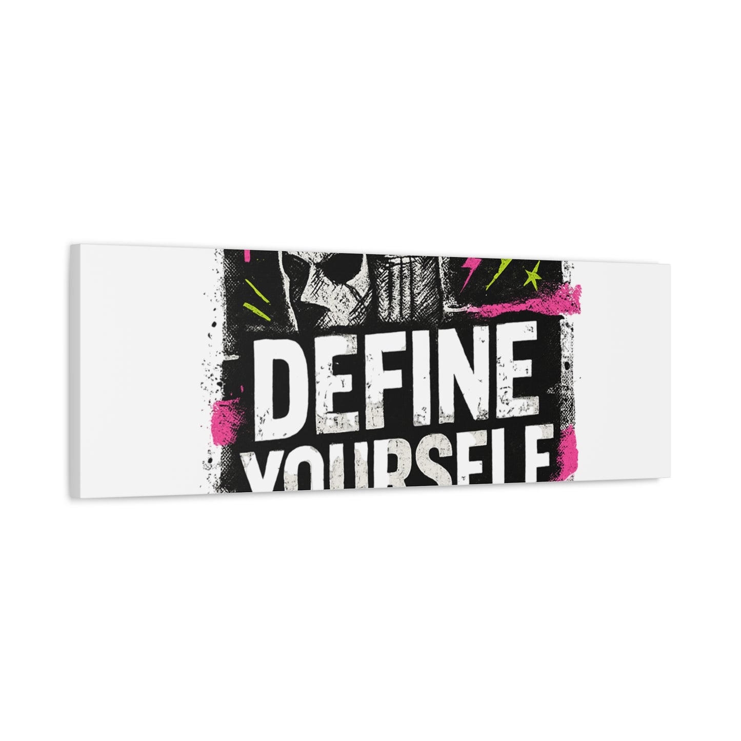 Define Yourself Canvas Wall Art — Bold Motivational Matte Print-Canvas-Haxberry-Printify