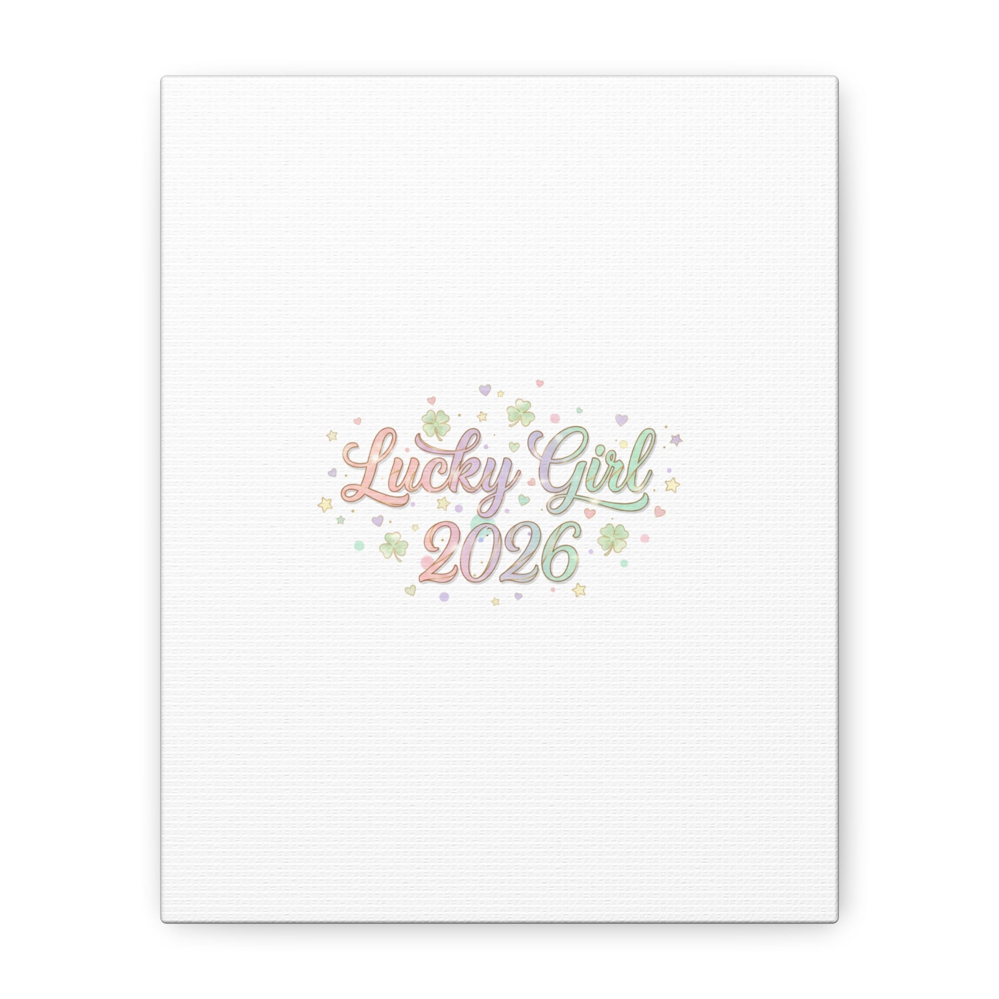 Lucky Girl 2026 Canvas | Manifest Luck, Lucky Charms Wall Art-Canvas-Haxberry-Printify