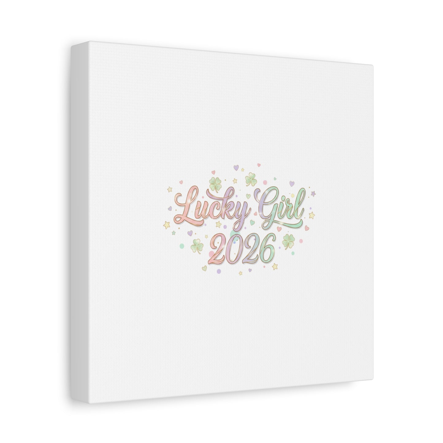 Lucky Girl 2026 Canvas | Manifest Luck, Lucky Charms Wall Art-Canvas-Haxberry-Printify