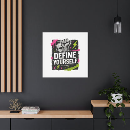 Define Yourself Canvas Wall Art — Bold Motivational Matte Print-Canvas-Haxberry-Printify