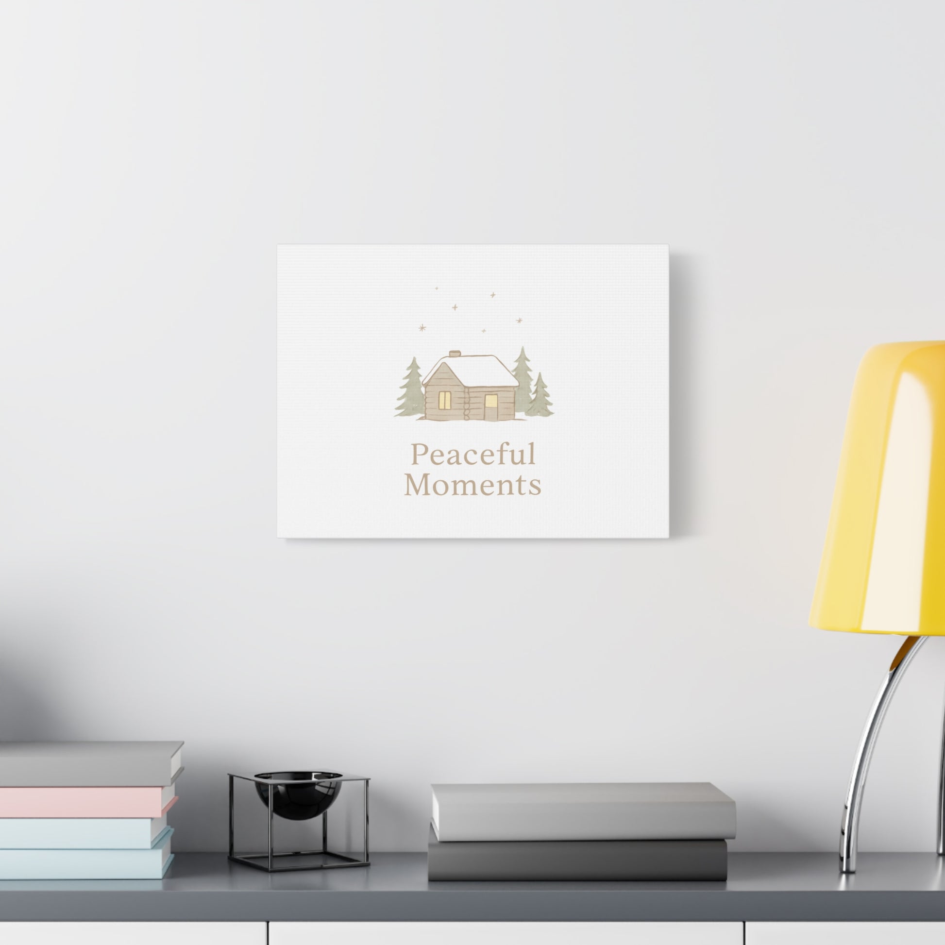 Peaceful Moments Cabin Canvas-Canvas-Haxberry-Printify