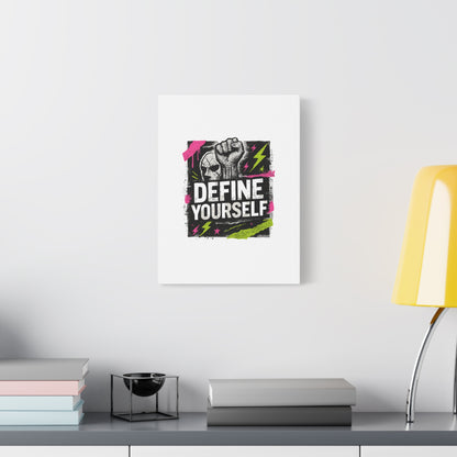 Define Yourself Canvas Wall Art — Bold Motivational Matte Print-Canvas-Haxberry-Printify