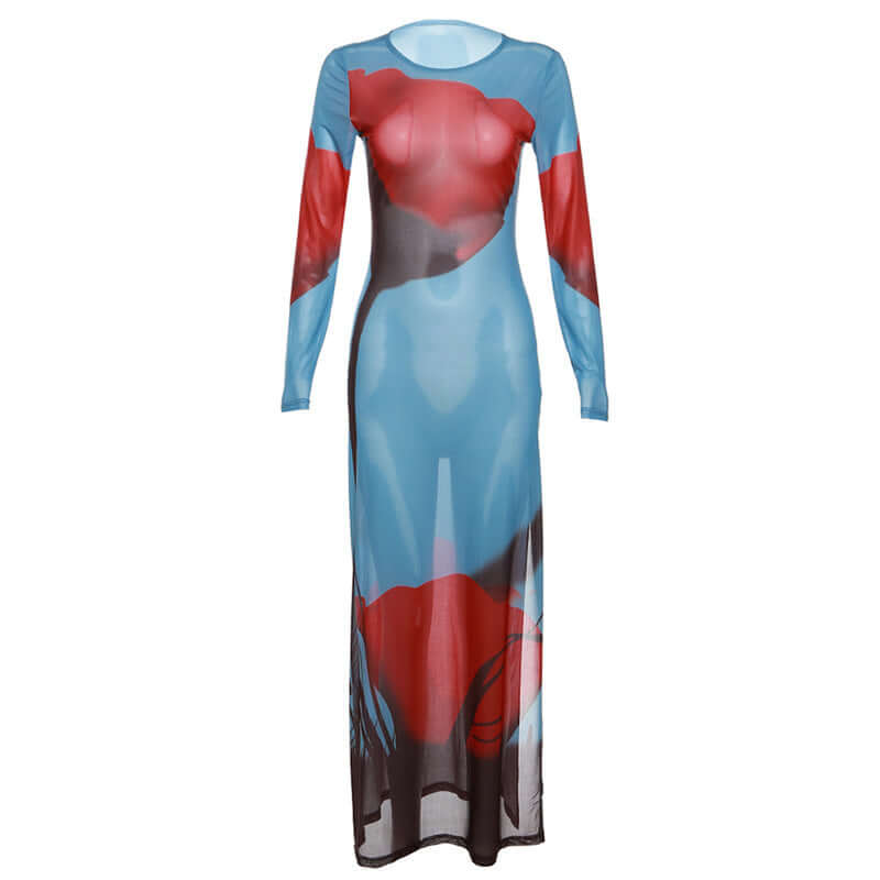 Womens Dress-Drees-Haxberry-Color:Blue-Size:L-Haxberry