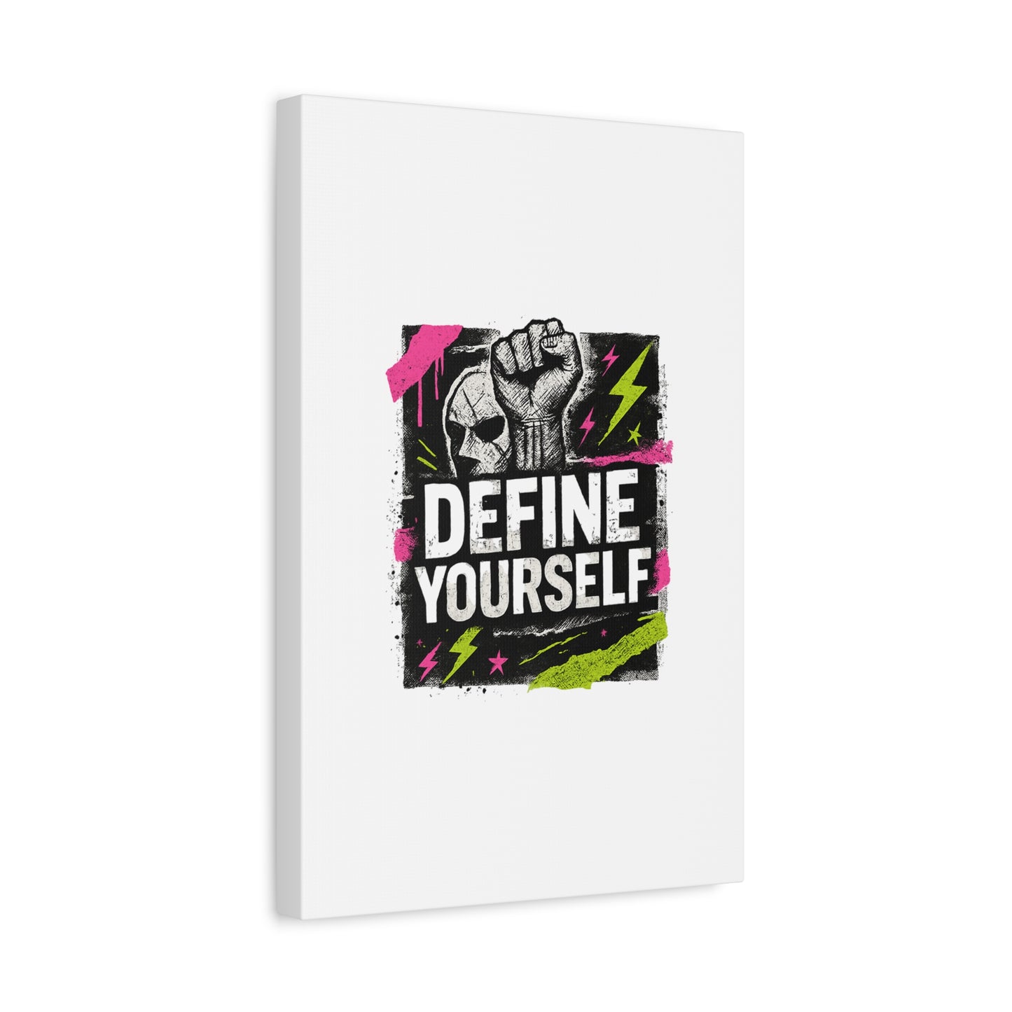 Define Yourself Canvas Wall Art — Bold Motivational Matte Print-Canvas-Haxberry-Printify