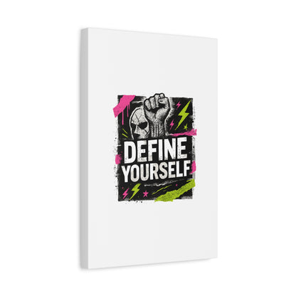 Define Yourself Canvas Wall Art — Bold Motivational Matte Print-Canvas-Haxberry-Printify