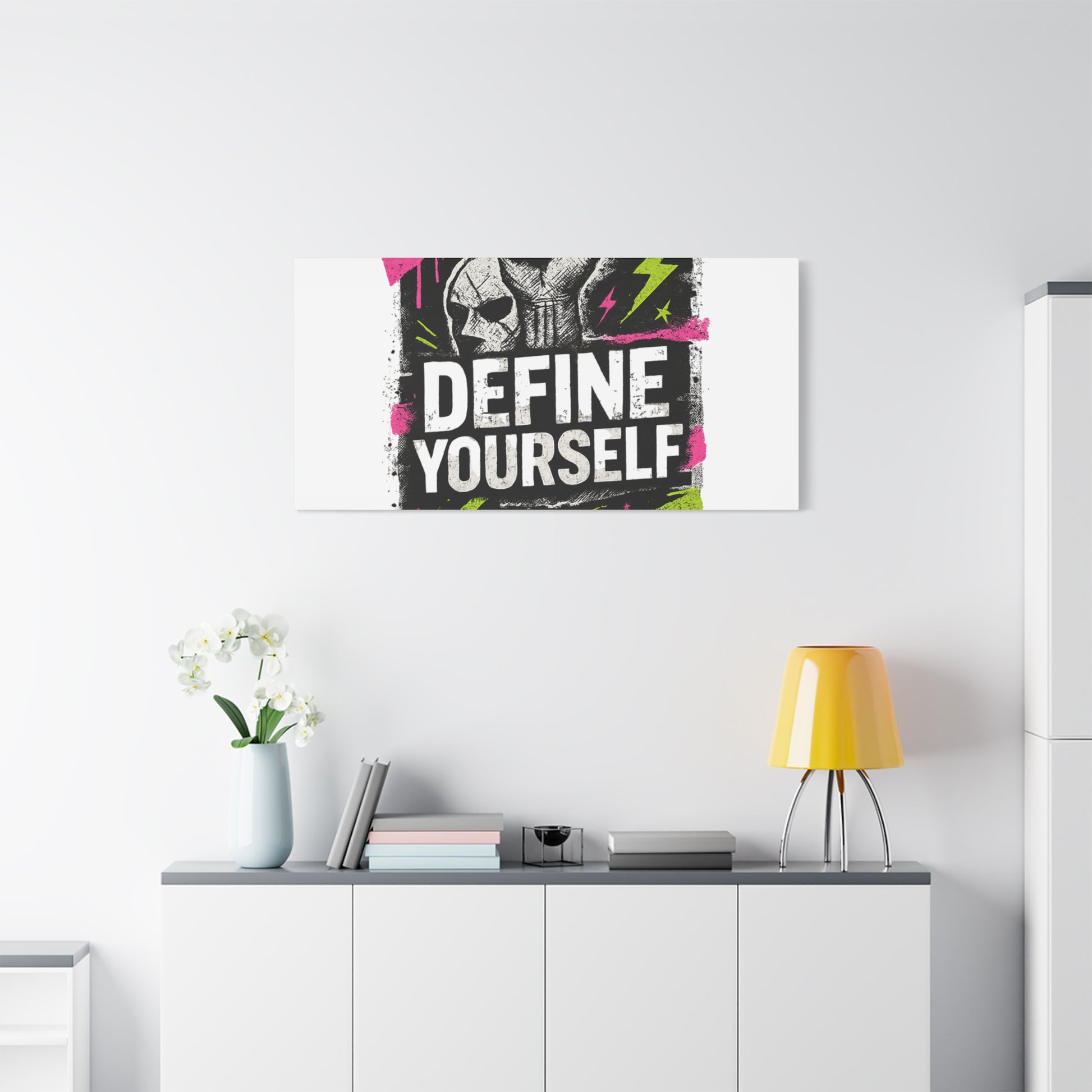 Define Yourself Canvas Wall Art — Bold Motivational Matte Print-Canvas-Haxberry-Printify