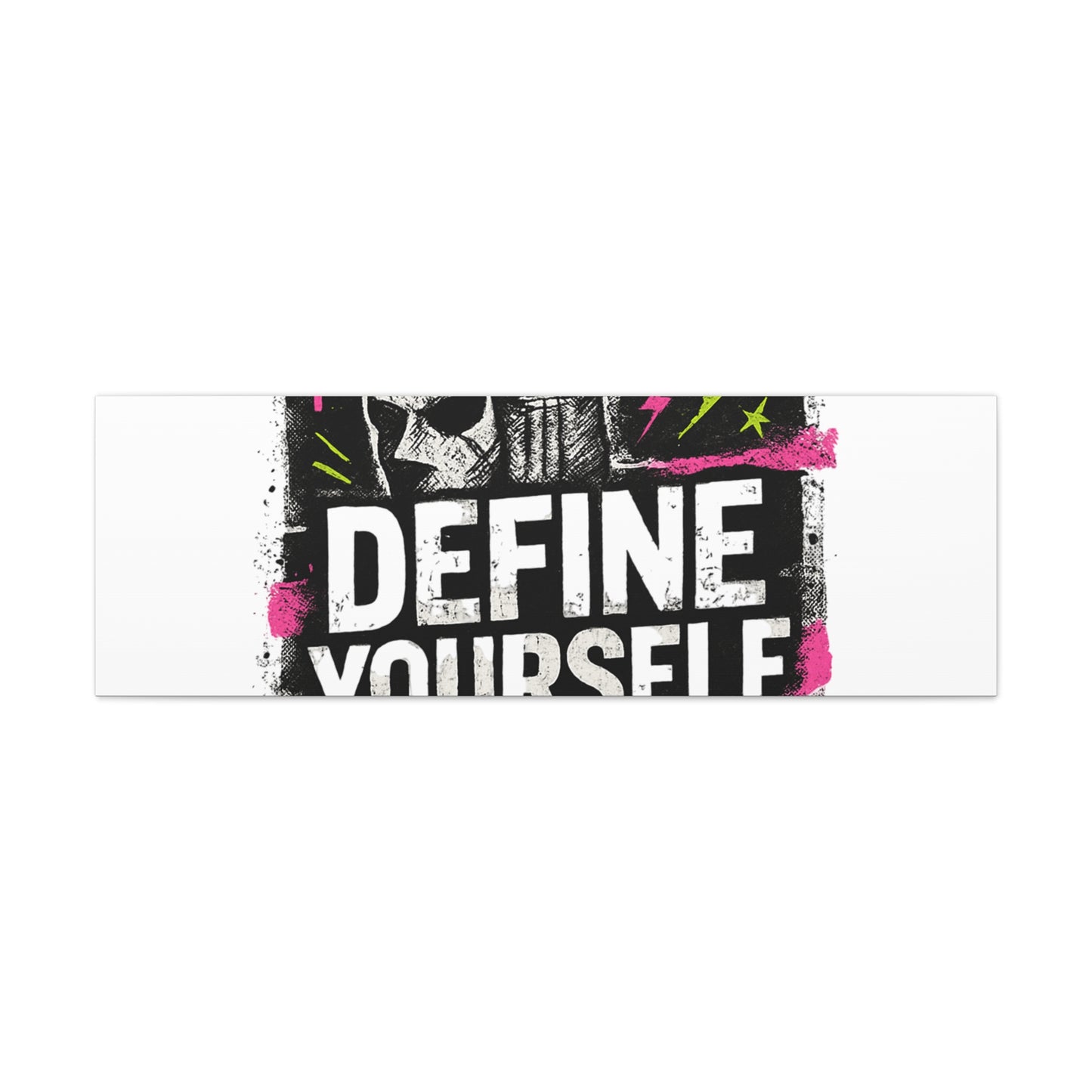 Define Yourself Canvas Wall Art — Bold Motivational Matte Print-Canvas-Haxberry-Printify