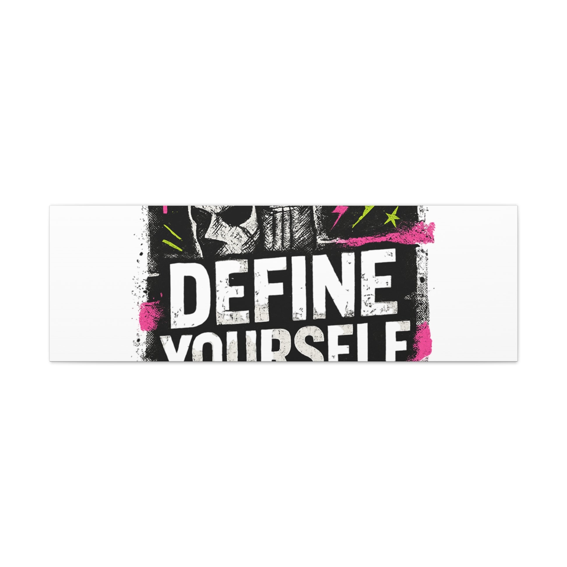 Define Yourself Canvas Wall Art — Bold Motivational Matte Print-Canvas-Haxberry-Printify