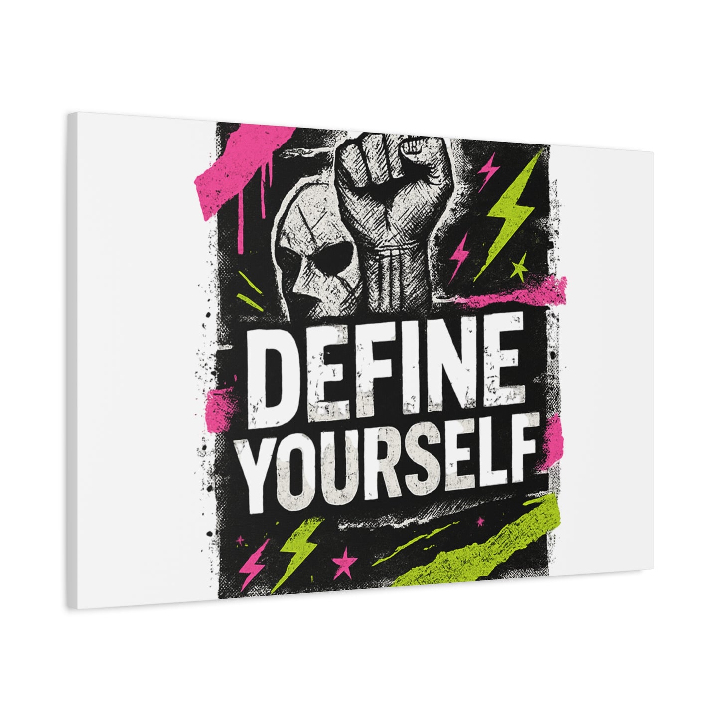 Define Yourself Canvas Wall Art — Bold Motivational Matte Print-Canvas-Haxberry-Printify