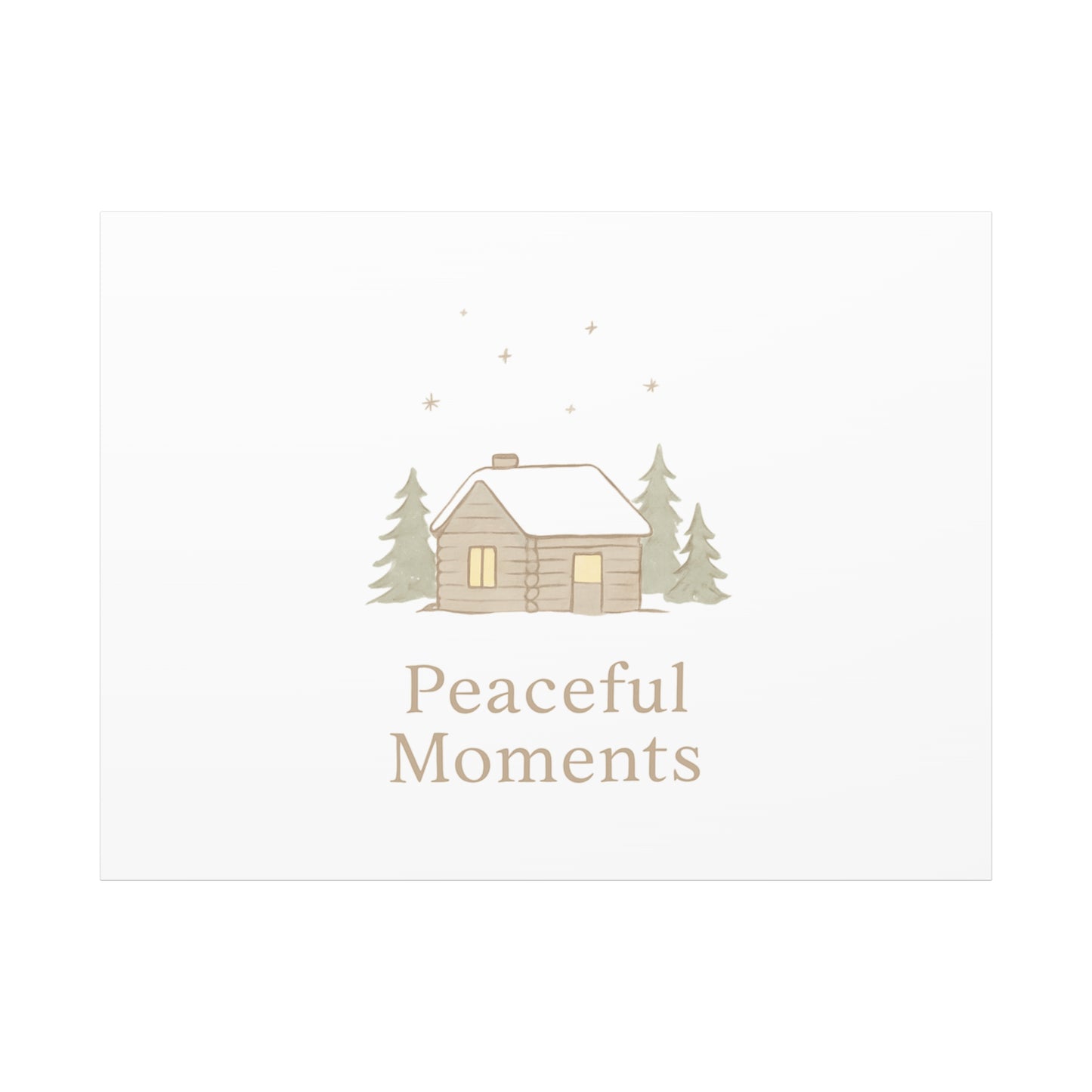 Peaceful Moments Cabin Canvas-Canvas-Haxberry-Printify