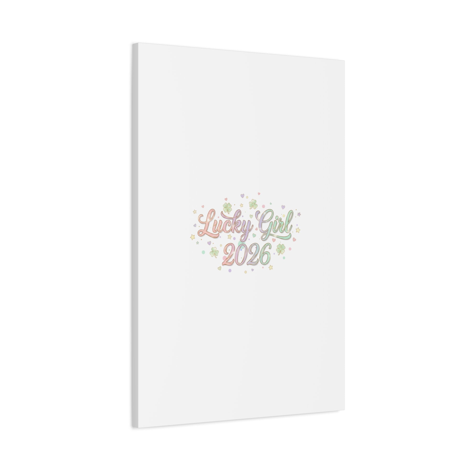 Lucky Girl 2026 Canvas | Manifest Luck, Lucky Charms Wall Art-Canvas-Haxberry-Printify