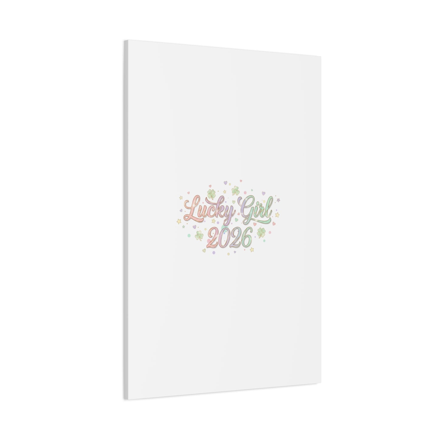 Lucky Girl 2026 Canvas | Manifest Luck, Lucky Charms Wall Art-Canvas-Haxberry-Printify