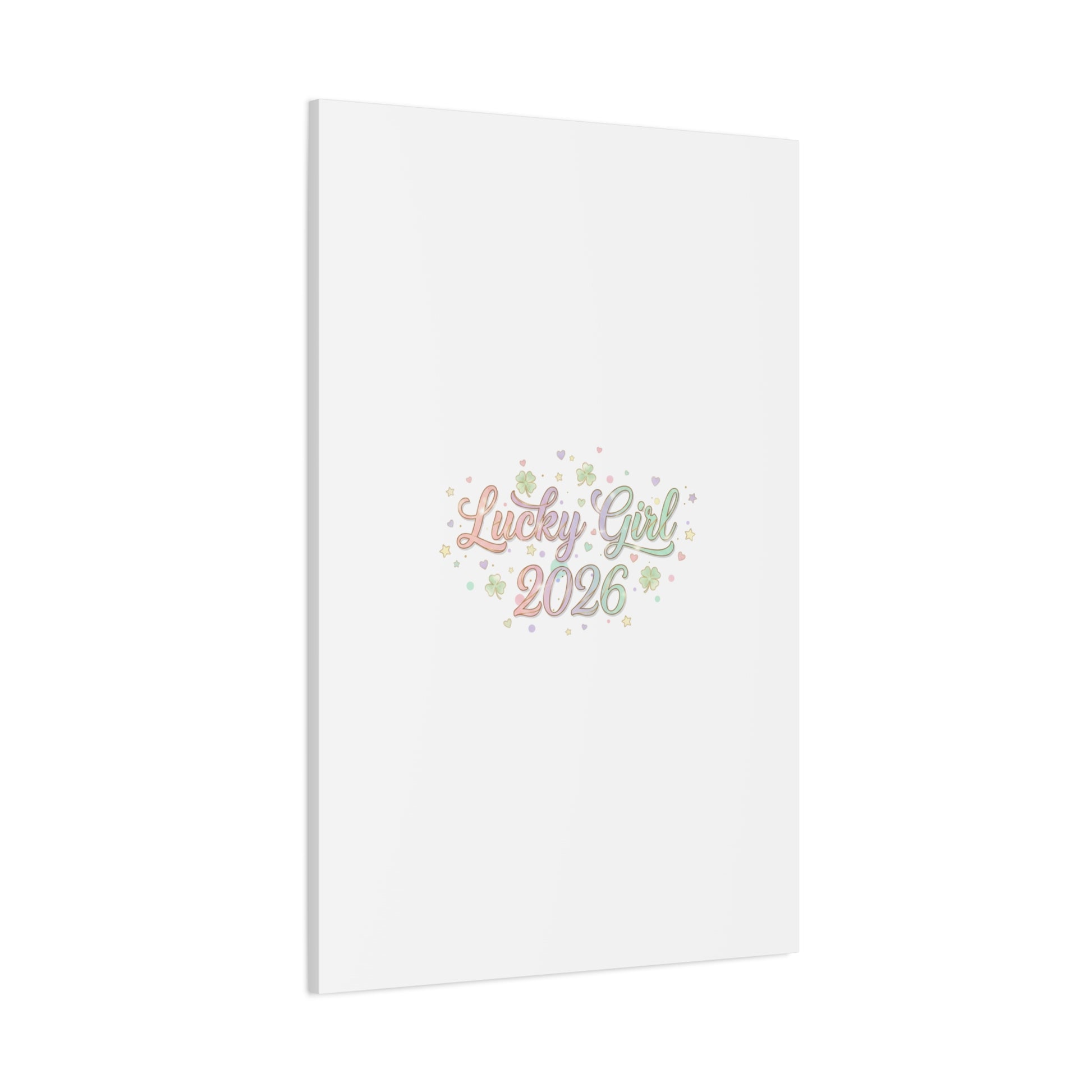 Lucky Girl 2026 Canvas | Manifest Luck, Lucky Charms Wall Art-Canvas-Haxberry-Printify