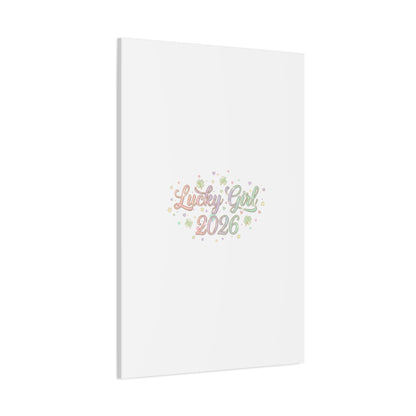 Lucky Girl 2026 Canvas | Manifest Luck, Lucky Charms Wall Art-Canvas-Haxberry-Printify