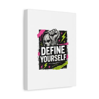 Define Yourself Canvas Wall Art — Bold Motivational Matte Print-Canvas-Haxberry-Printify
