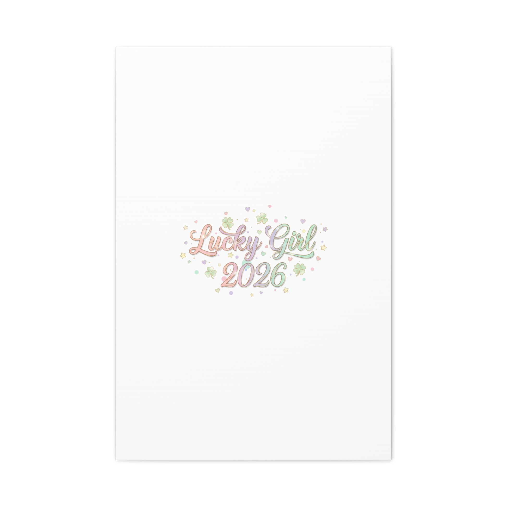 Lucky Girl 2026 Canvas | Manifest Luck, Lucky Charms Wall Art-Canvas-Haxberry-Printify