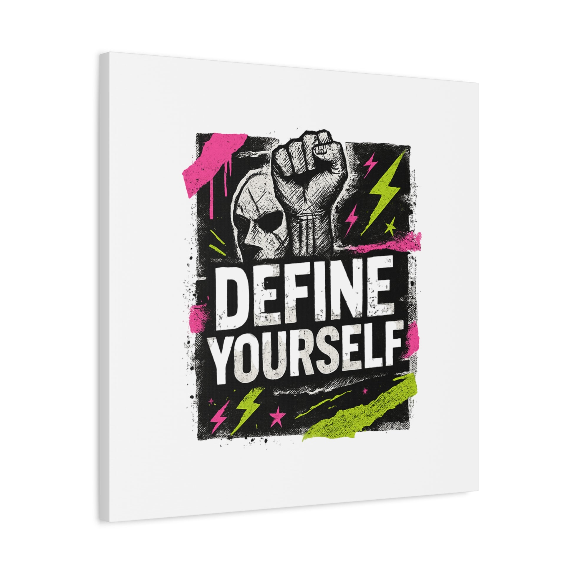 Define Yourself Canvas Wall Art — Bold Motivational Matte Print-Canvas-Haxberry-Printify